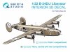 Quinta Studio QD32260 B-24D/B-24J Liberator, Nose, central and rear compartments 3D-Printed & coloured Interior on decal paper (Hobby Boss) 1/32